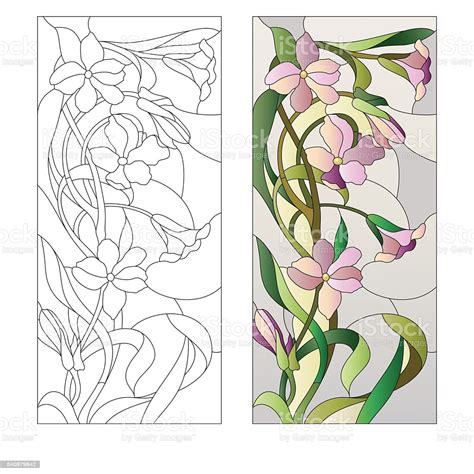 Free collection of 30+ free printable stained glass flower coloring pages. Floral Stainedglass Pattern Stock Illustration - Download Image Now - iStock