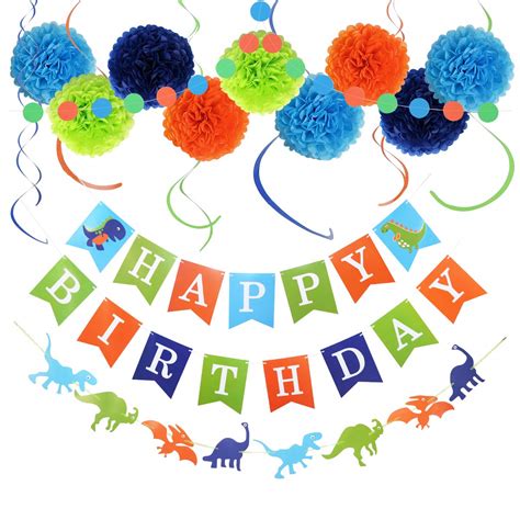 Buy Litaus Birthday Decorations Set Dinosaur Birthday Decoration