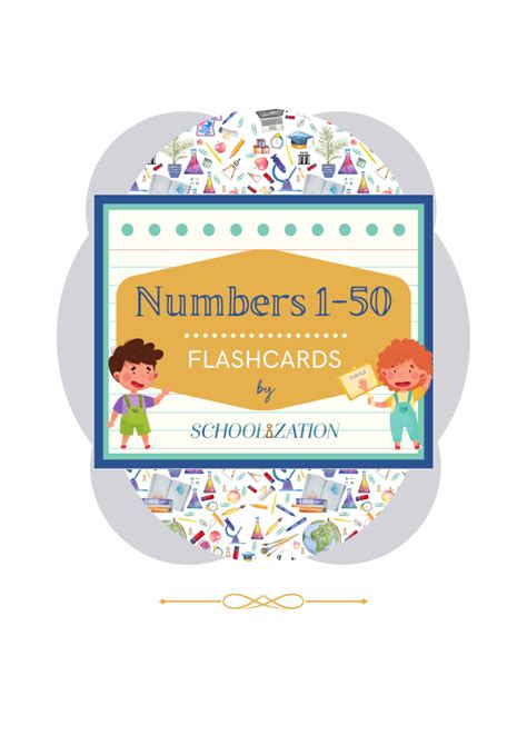 Numbers 1 50 Flashcards By Schoolization Schoolization