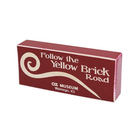 Follow The Yellow Brick Road Wood Block Magnet Oz Museum Columbian