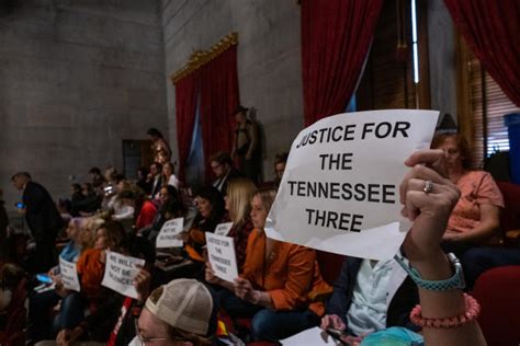 Tennessee Lawmakers Expel Two Democrats Spare One Over Gun Control Protest