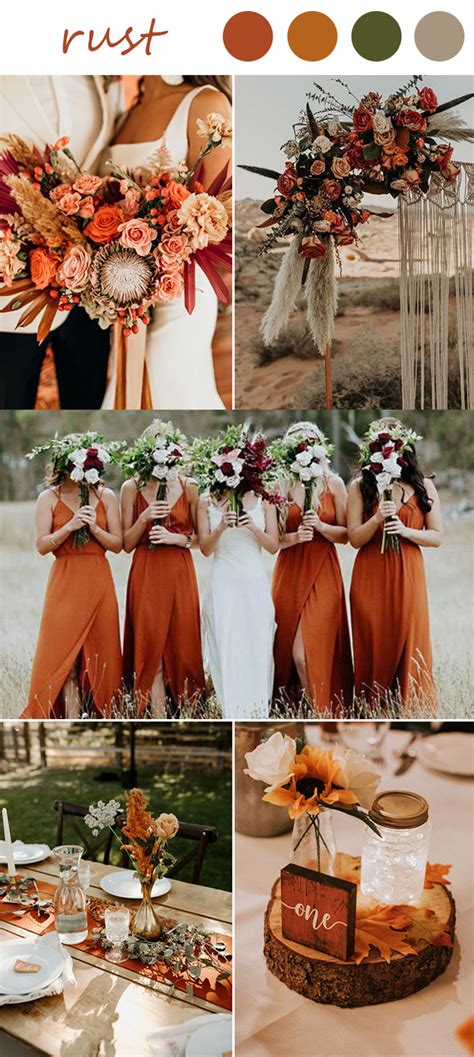 11 Gorgeous Rust And Bronze Wedding Color Inspirations For Fall Couples