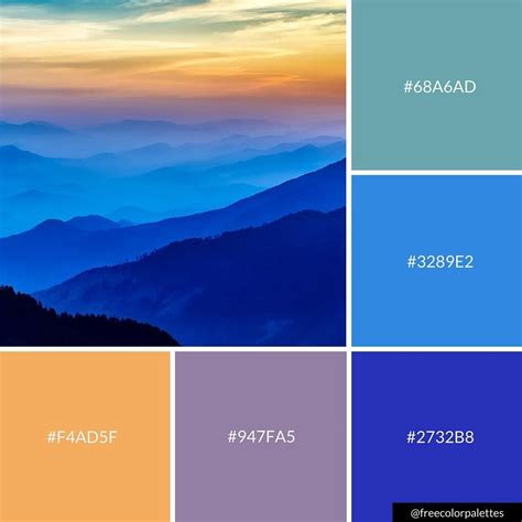 Mountain Landscape Color Palette Inspiration Great For Digital Art