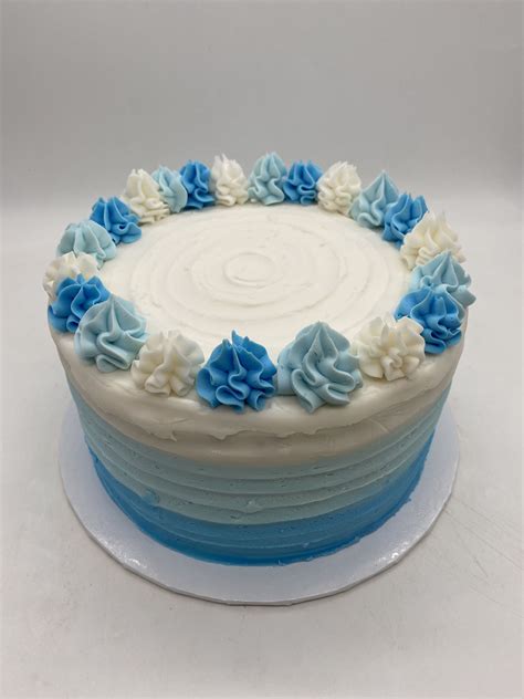All Buttercream Baby Boy Shower Cake Design Simple Birthday Cake
