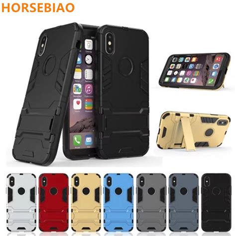 10pcskickstand Armor Case For Iphone Xshockproof Hybrid 2 In 1 Tpu Pc