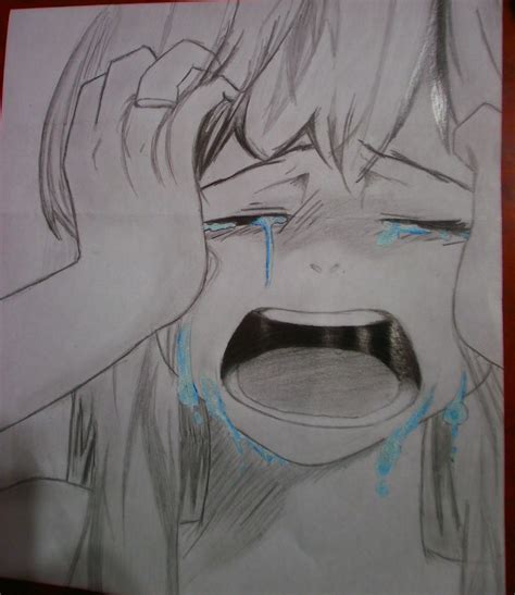 Anime Triste Llorando Dibujo A Lapiz Unsplassh