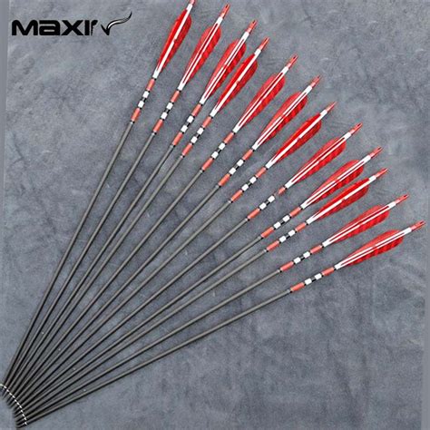 X3 80cm Craftsmans Handmade Carbon Shaft Archery Arrowred Turkey