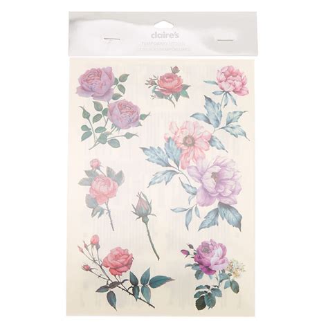 Rose Flower Temporary Tattoos Claires