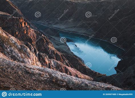 Ili River View In Sunset Light Almaty Region Kazakhstan Nature