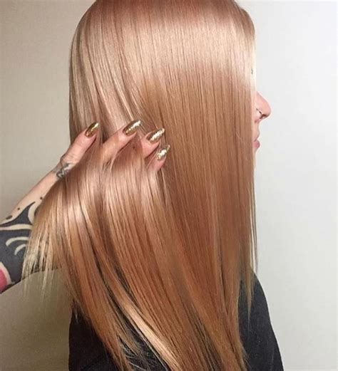 Rose Gold Hair Brunette Blond Rose Strawberry Blonde Hair Color Pink