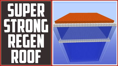 Strongest Roof Defense Regen Roof Minecraft Wall Tutorial Youtube