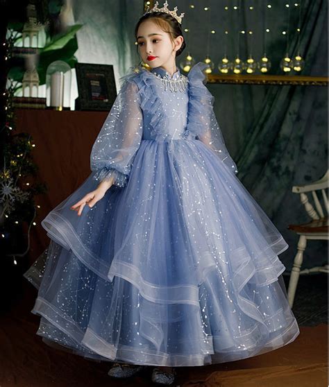 Cinderella Dress Blue Princess Dress Girls Special Occasion Etsy Uk