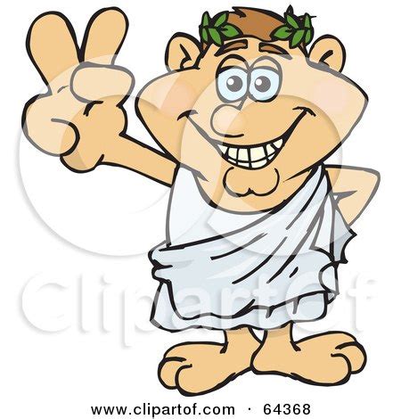 Royalty Free RF Clipart Illustration Of A Peaceful Roman Man