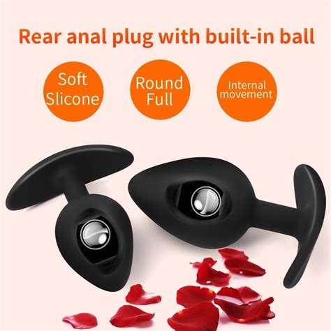 Silicone Vagina Anus Dilator Anal Beads Butt Plug With Metal Ball Adult Product Sex Toy For Men