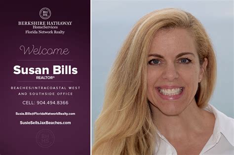 Berkshire Hathaway Homeservices Florida Network Realty Welcomes Susan Bills Real Estate
