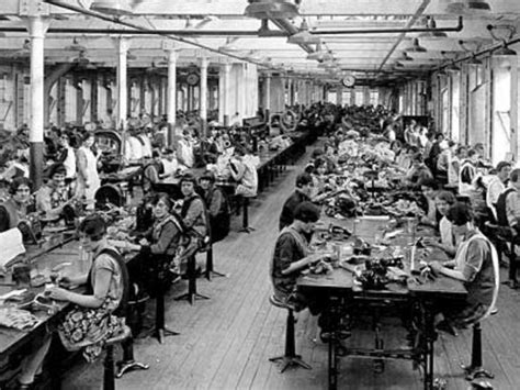 Stafford Women Hard At Work In A Shoe Factory Stafford Staffordshire