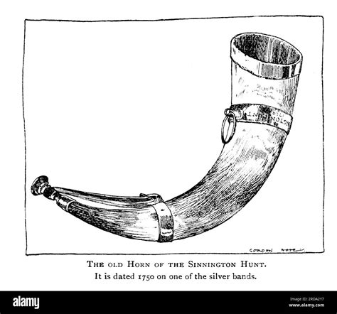 horn of the sinnington hunt from 1750 from the book the evolution of an english town being