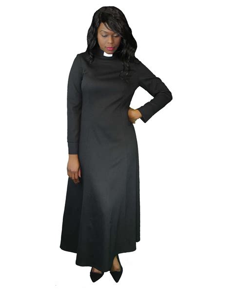 ladies cassock robes style full length clergy dress in black dresses calf length dress tea