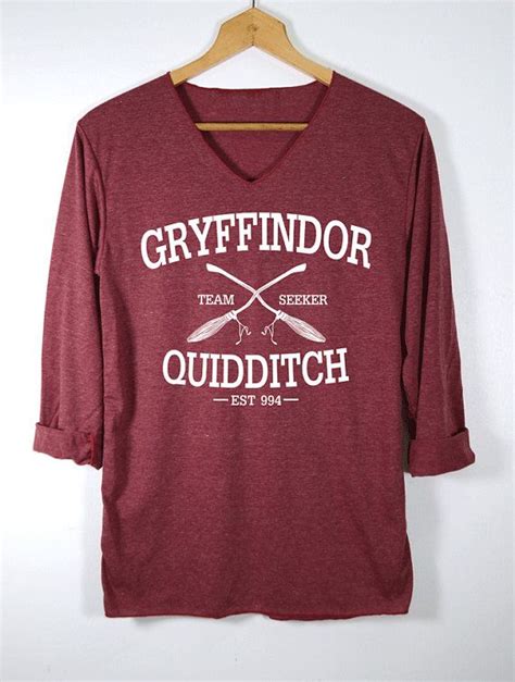 Gryffindor Quidditch Shirt Harry Potter Shirts Red By Topsfreeday