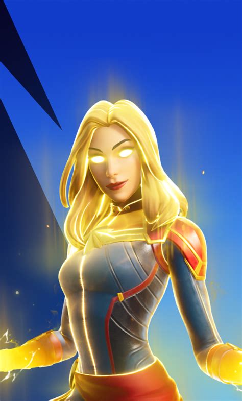 1280x2120 Captain Marvel In Fortnite 4k iPhone 6+ HD 4k Wallpapers