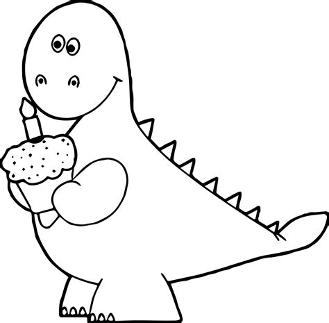 Happy Birthday Dinosaur Coloring Pages Coloring Pages