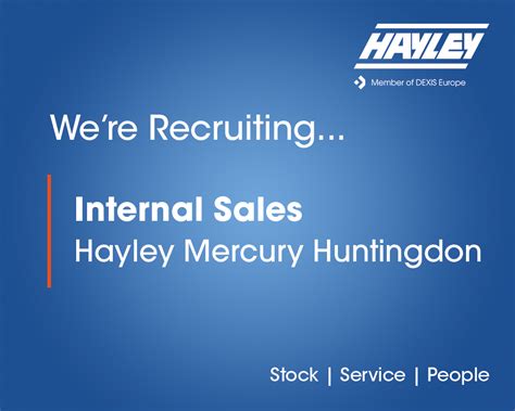 Internal Sales Mercury Huntingdon Hayley Group
