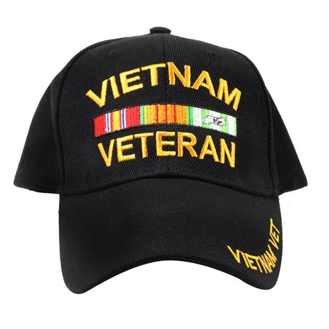 Vietnam War Veteran Ribbon Baseball Cap Embroidered Military Ball Hat