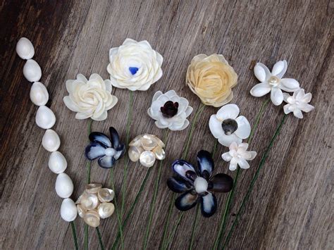 One Of A Kind Seashell Flower Stem Etsy Seashell Jewelry Seashell