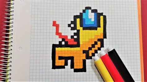 Como Dibujar Al Impostor De Among Us Pixel Art Dokter Andalan