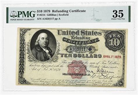 1879 10 Refunding Certificate Sold At Auction On 12th March Bidsquare