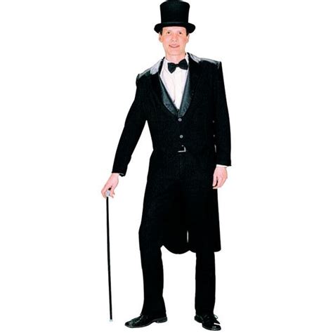 A Man In A Tuxedo And Top Hat Holding A Cane