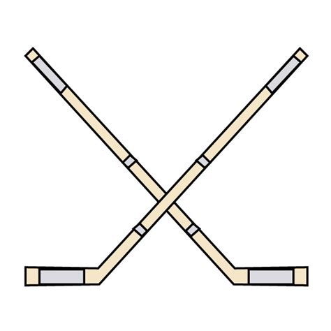 Crossed Hockey Sticks Image Royalty Free Stock Svg Vector