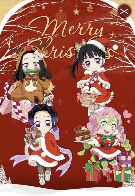 Pin De ♡︎ En Kimetsu No Yaiba Christmas Anime Navideño Pegatinas