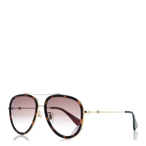 Gucci Aviator Sunglasses Gg0062s In Tortoise 312898