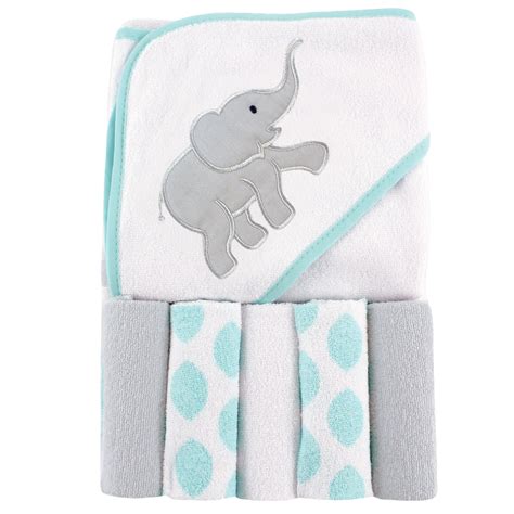 Buy Luvable Friends Unisex Baby Hooded Towel With Five Washcloths