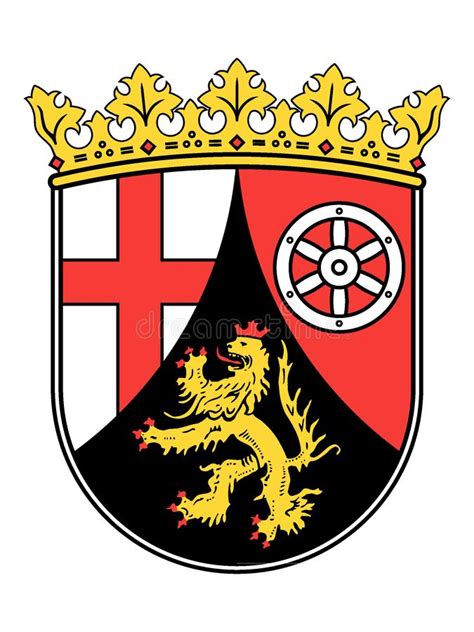 Wappen Des Deutschen Staats Von Rheinland Pfalz Vektor Abbildung