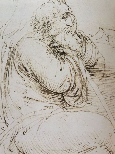 Sketch From Notebooks Of Leonardo Da Vinci Il Pensatore Renaissance