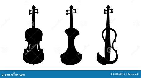 Violins Silhouette Stock Vector Illustration Of Concert 248663496