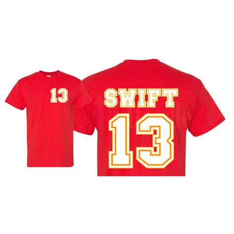 Taylor Swift Kc Chiefs Jersey 13 Sayings Dtf Transfers Burning Presses