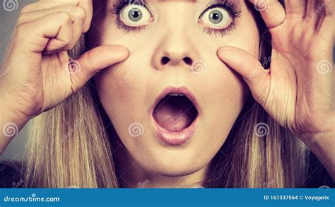 Woman Having Weirdly Wide Open Eyes Stock Photo Image Of Insomniac