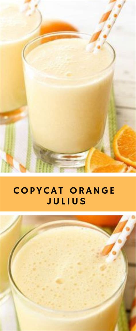 Copycat Orange Julius Freshdrink Yummy Orange Julius