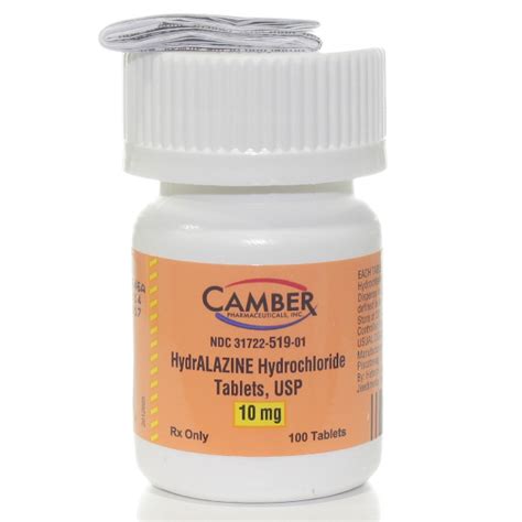 Rx Item Hydralazine 10mg Tab 100 By Camber Pharma