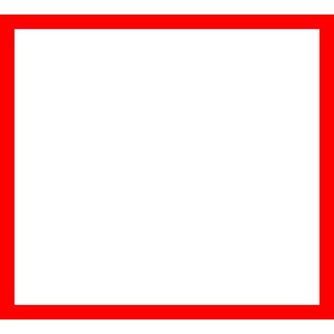 Red Square Outline Png Clip Art Library Gambaran