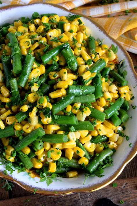 Freshly harvested string beans are one of my favorite vegetables. Herb Buttered Corn and Green Beans - Lord Byron's Kitchen | Green bean dishes, Green bean and ...