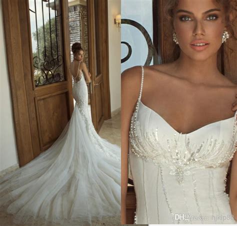 Chic quality round shape pearl flowers for wedding $ 47.99 $ 45.59 : New Galia Lahav 2014 Mermaid Wedding Dresses Pearls ...