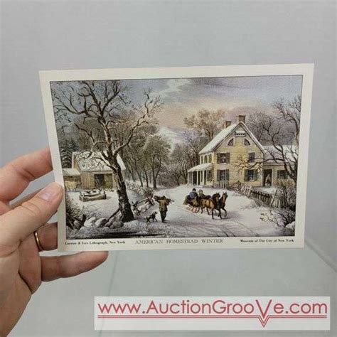 Currier And Ives American Homestead 4 Seasons Lithographs And Two
