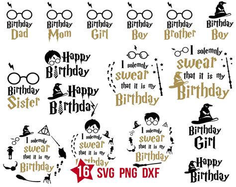 Harry Potter Birthday svg, Harry Potter Birthday png, I solemnly swear