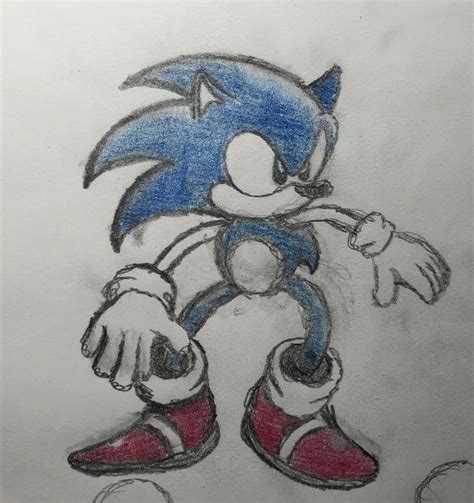Hand Drawn Sonic By Bastian95 On Newgrounds