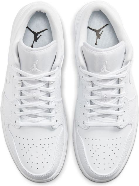 Nike Leather Jordan Air Jordan 1 Low Basketball Shoes In Whitewhite