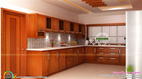 Modular Kitchen Living And Bedroom Interior Kerala Home